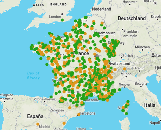Liste des stations en open-data du réseau météorologique